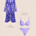 Purple & Blue Purple Chiffon Cover Up Beach Dress