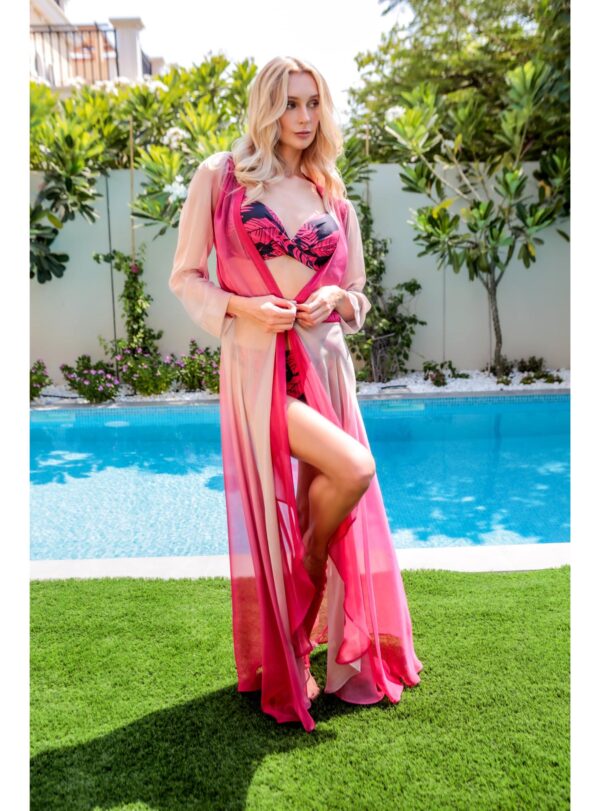 Silk Chiffon Pink Beach Dress - Image 7