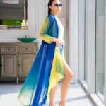 Colorful beach cover up dress