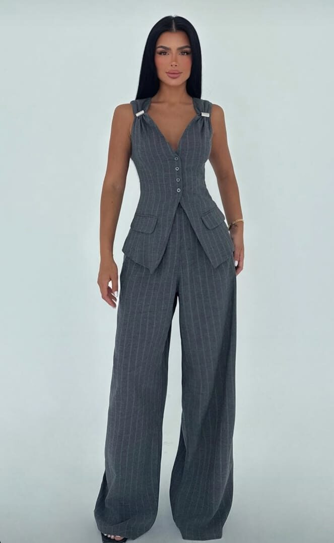 Grey and pink strips set