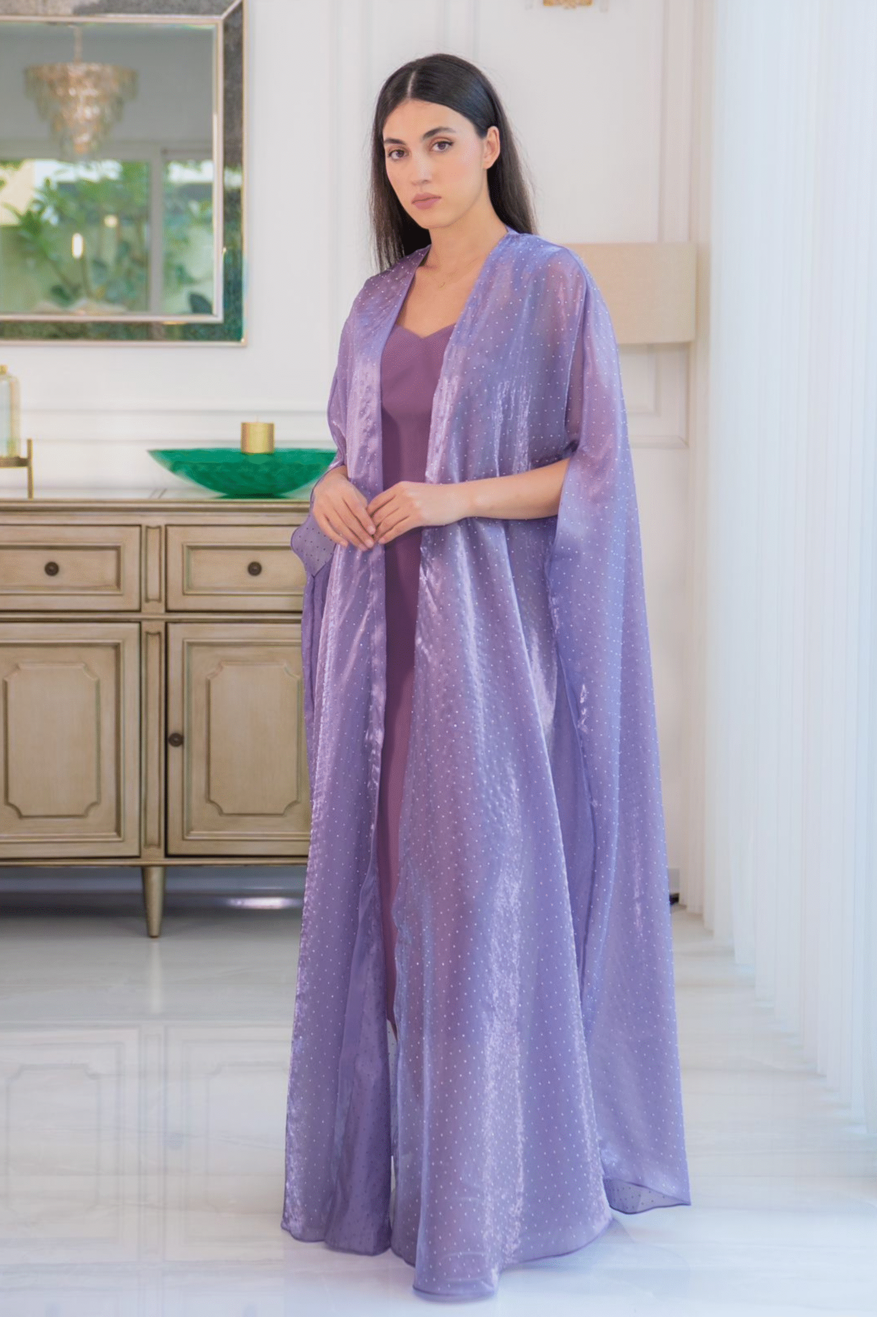 Noir, Celeste & Amethyst Veil Abaya – Three Shades - Image 5