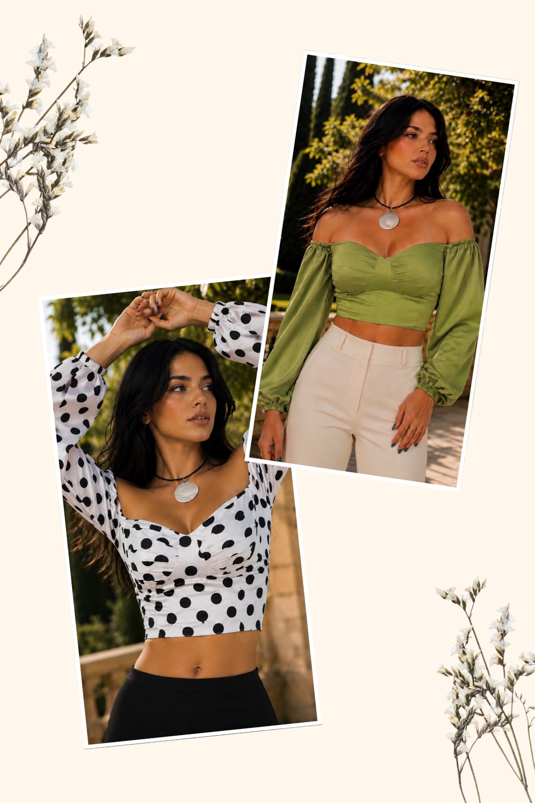 Long Sleeve Off-Shoulder Silk Satin Top