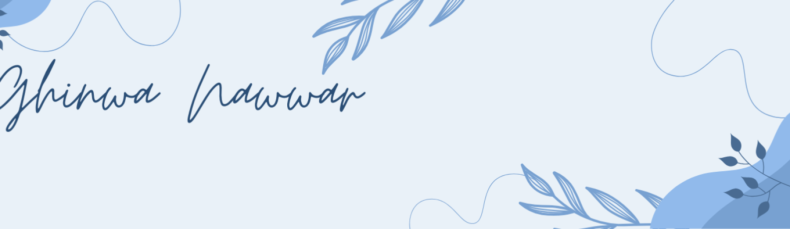 Light Blue Floral LinkedIn Banner
